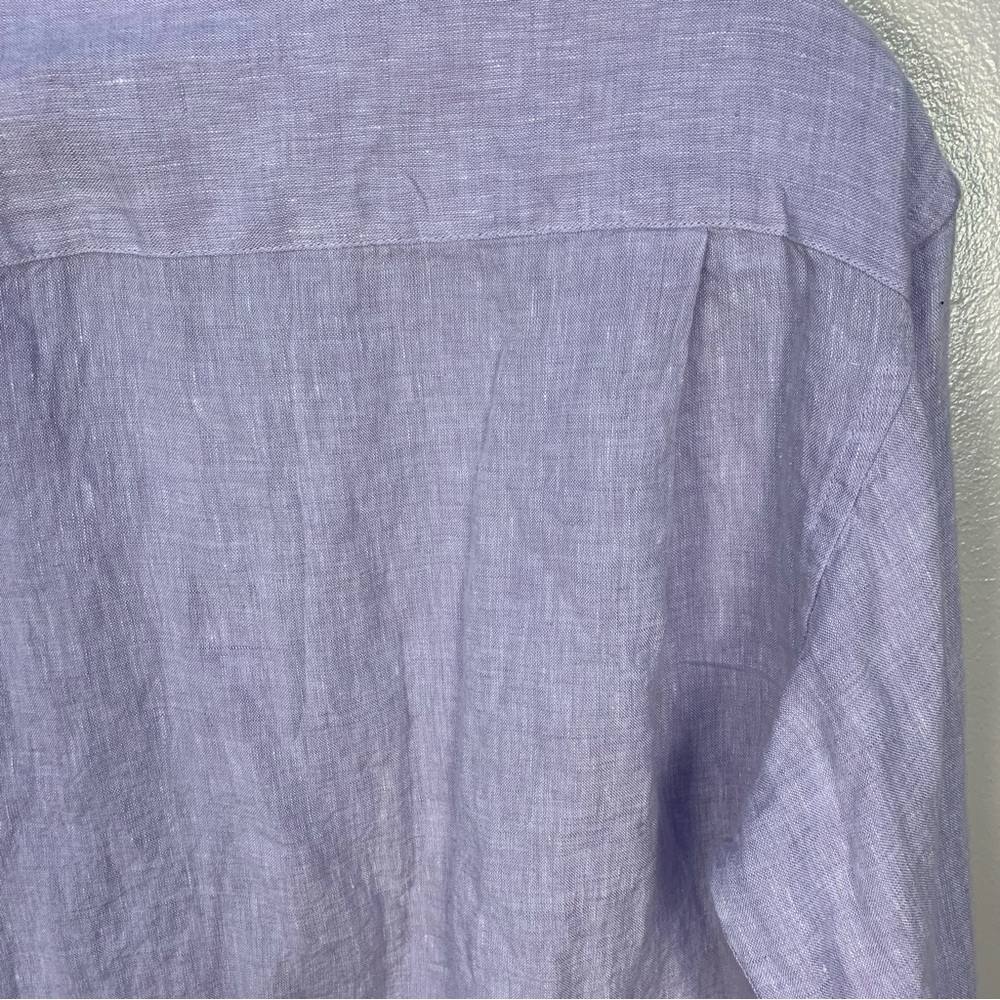 Jos. A. Bank Reserve Mens 100% Linen Button Front Collared Shirt - Picture 8 of 10